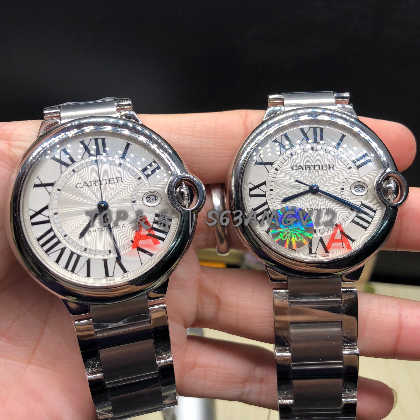 V6厂卡地亚蓝气球42毫米真假对比评测W69012Z4 V6厂对比CR厂蓝气球