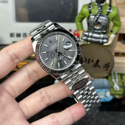 clean厂劳力士日志41毫米灰盘126334