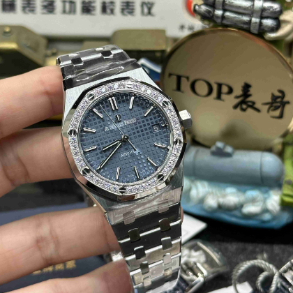 APS工厂爱彼AP15451ST蓝盘腕表37毫米一体3120机芯