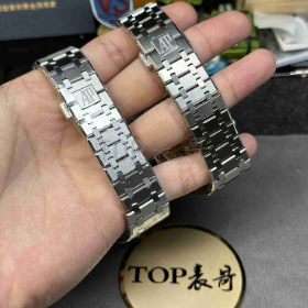 APS厂爱彼15500蓝面改装替用盘面高透镜面表带精细加工打磨评测