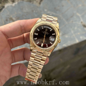 QF工厂劳力士日历星期型40毫米黑冰糖配重184克