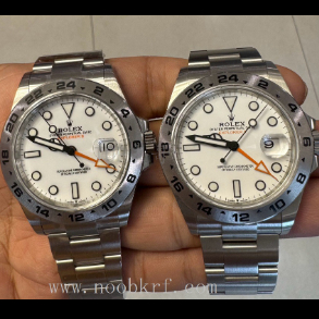 clean工厂劳力士探险家2白盘m226570丹东3285机芯真假对比评测
