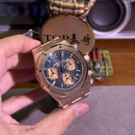 APS工厂爱彼皇家橡树26239OR玫瑰金蓝盘一体4401机芯爱彼26239蓝盘金眼睛