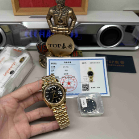 CBD工厂劳力士黑冰糖228238配重厚包金改装替用莫桑钻盘面高透镜面代用指针一体3255机芯