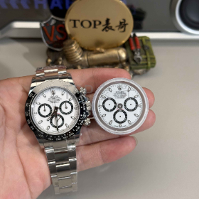 VS工厂劳力士熊猫迪116500改装替用平替盘面高透镜面buff指针丹东4130机芯对比clean工厂熊猫迪真假对比评测