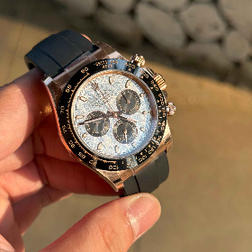 劳力士玫瑰金陨石迪通拿116515-0055配重厚包金表壳丹东4130机芯