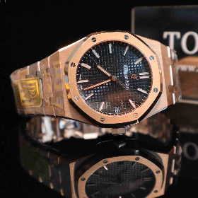 PPM工厂爱彼皇家橡树15500OR玫瑰金配重表壳一体4302机芯真假对比评测