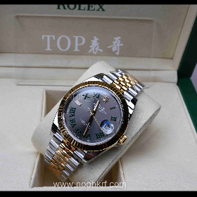V厂clean工厂劳力士间金日志41毫米绿萝 黄金间金绿萝m126333-0020丹东3235机芯